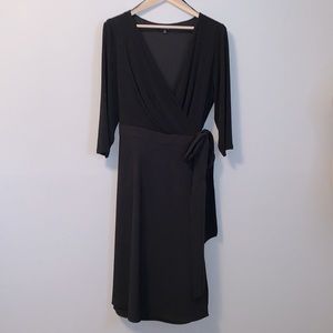 Classic Black Wrap Dress